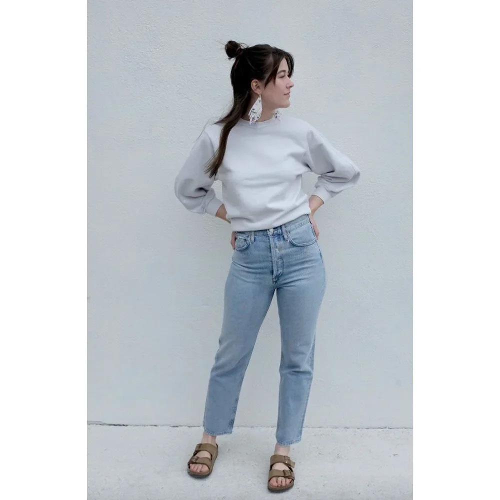 Agolde 90's Jean Mid Rise Loose Fit Jeans Size 24 in Semi-Tropic